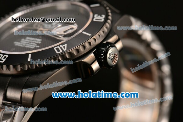 Rolex Submariner Bamford Asia 2813 Automatic Full PVD with Black Micro-Checkered Dial - Click Image to Close